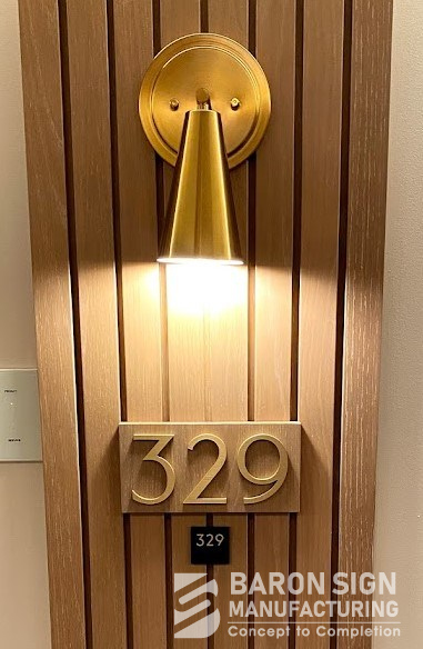Hotel Unit Sign with ADA Plaque