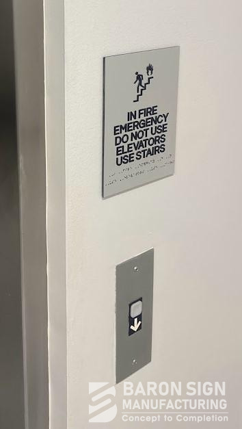 Interior ADA In Case of Fire Sign