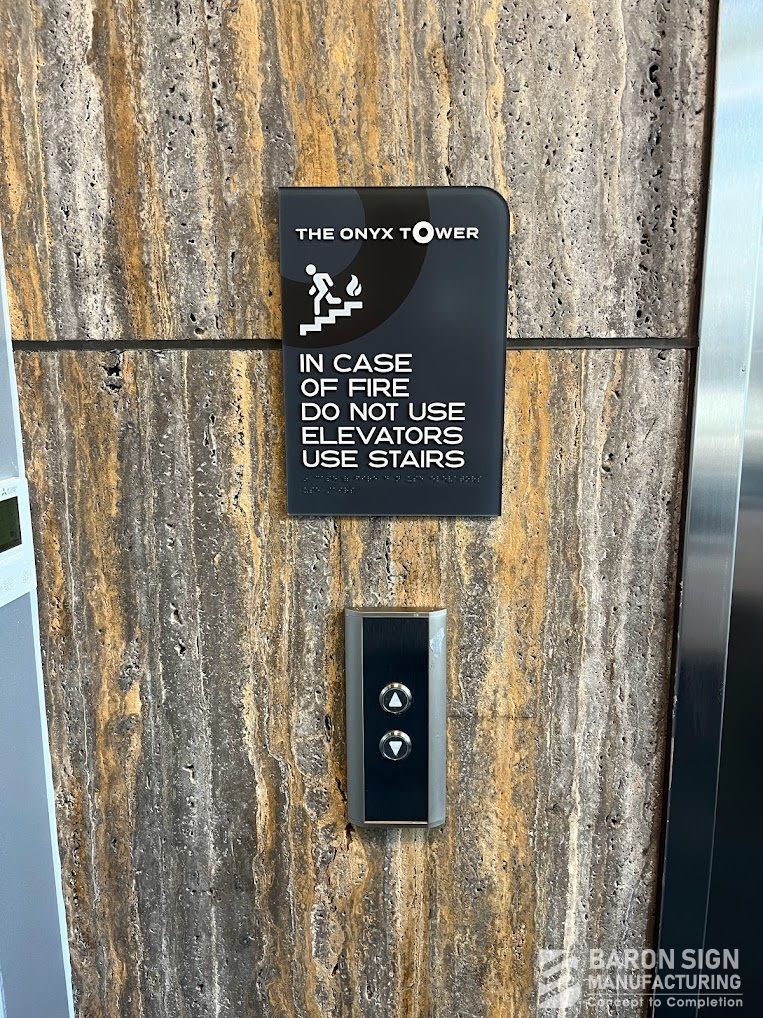 Interior ADA In Case of Fire Sign