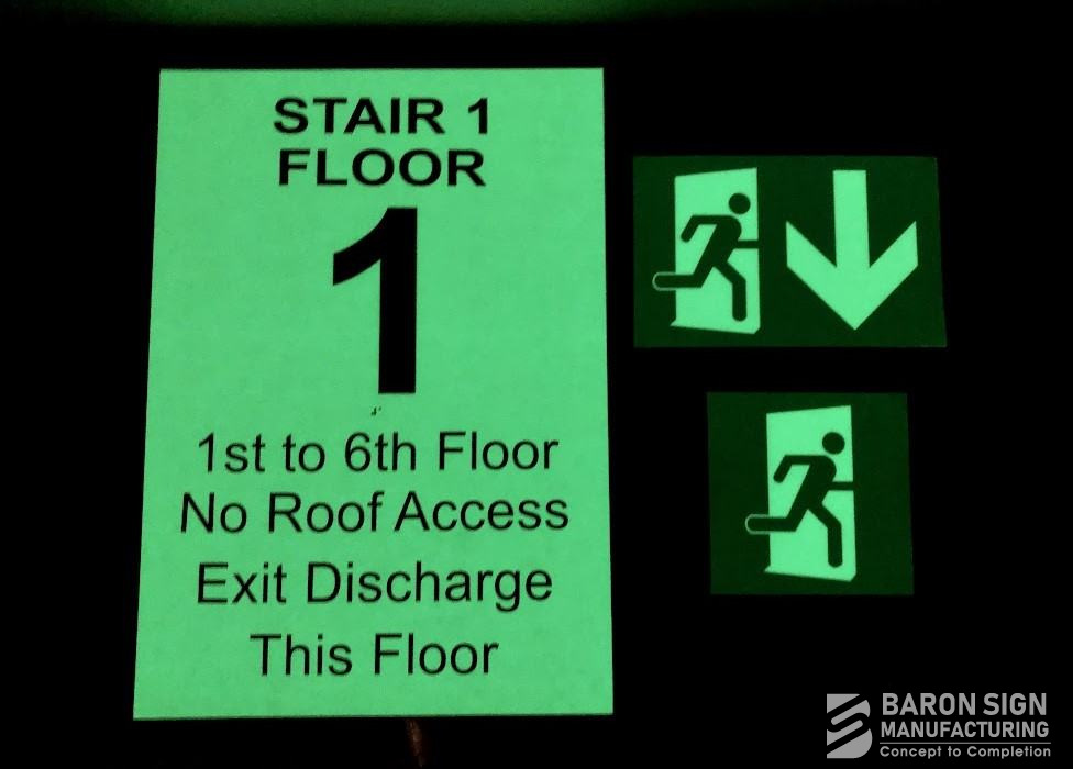 Interior ADA Photoluminescent Signage