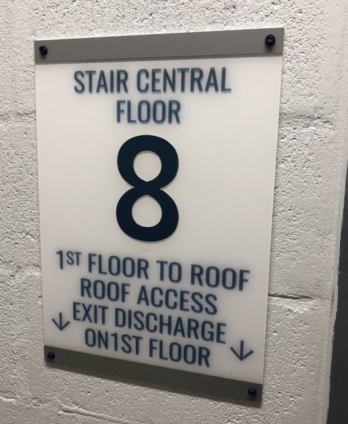 Interior ADA Stairwell Sign for Life Safety