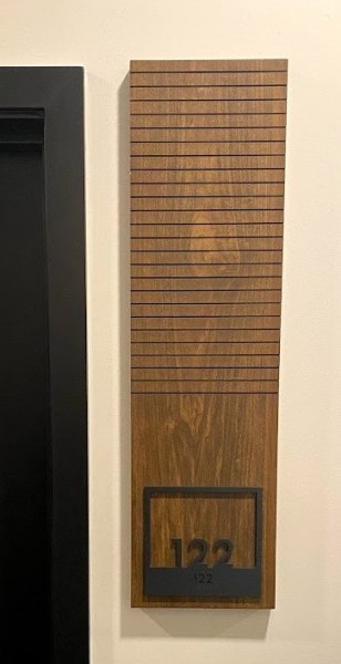Interior ADA Unit Sign on Wood Backer