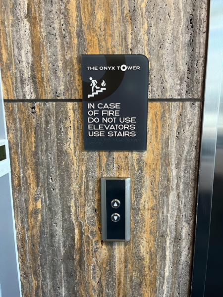 Interior ADA In Case of Fire Sign