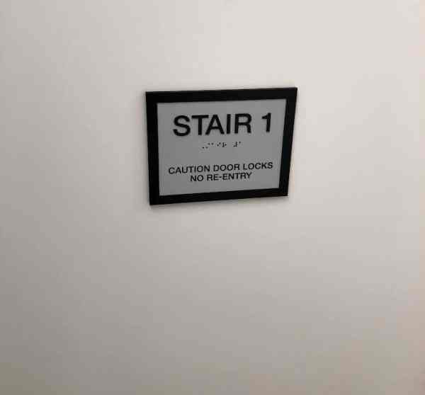 Interior ADA Stair Sign