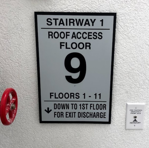 Interior ADA Stairwell Sign