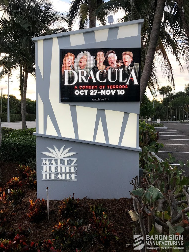 Maltz Theater Monument Sign with EMC Unit