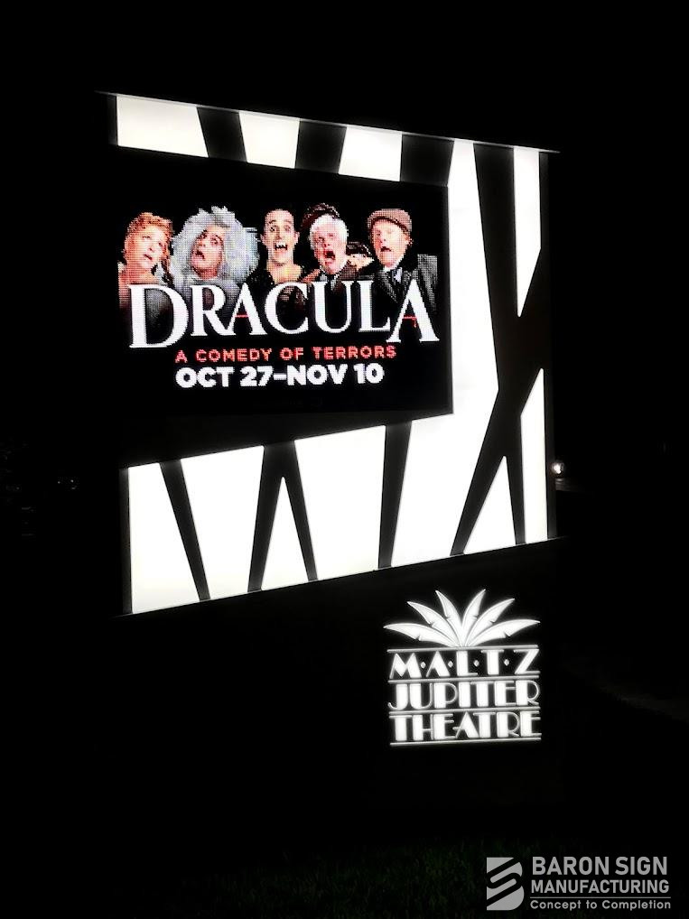 Maltz Theater Monument Sign with EMC Unit